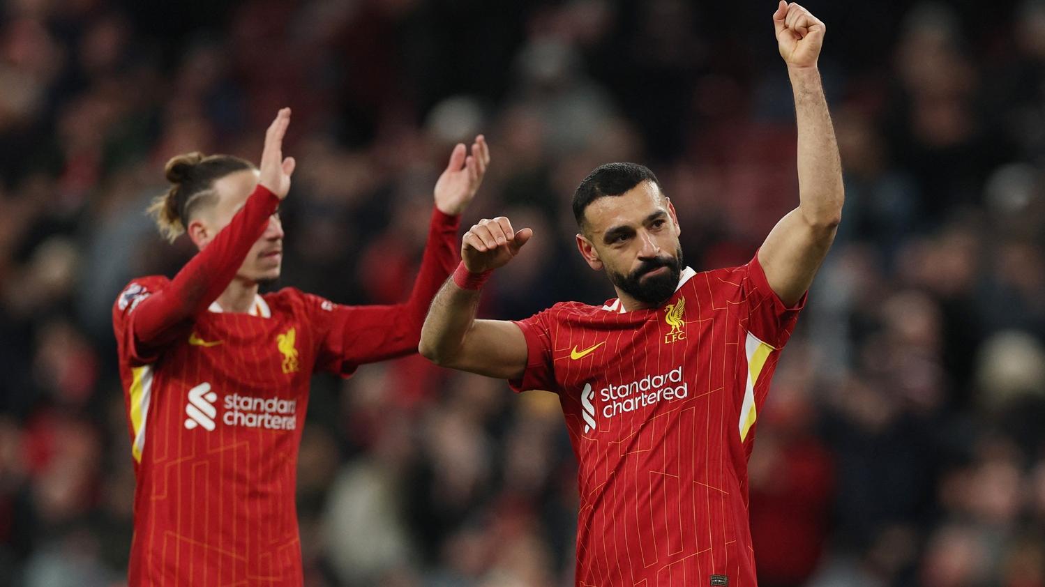 利物浦2:0擊敗紐卡素，距英超冠軍再近一步。(路透社)