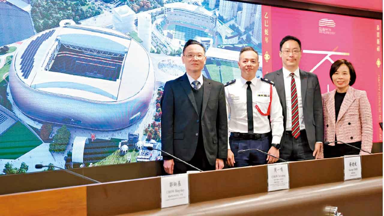 啟德主場館明足球賽演練 載5萬人首開天幕測音量