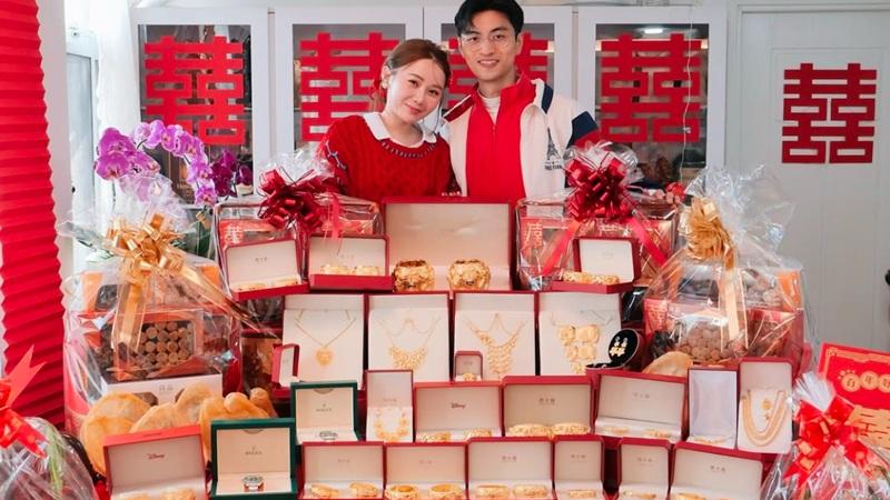 譚杏藍下月結婚 分享過大禮勁多金器