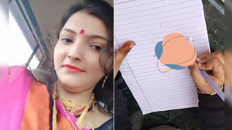 4歲女童畫下父親犯案過程(右)，直指是父親殺死媽媽(左)。(互聯網)