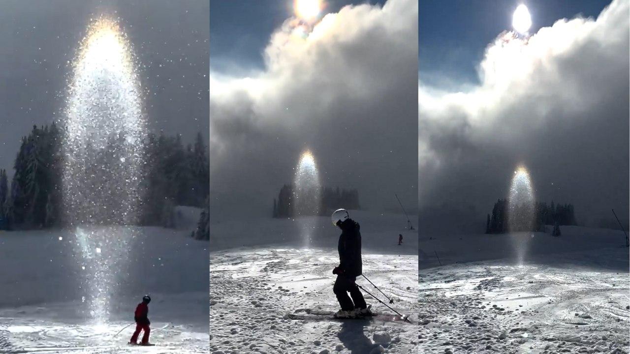 網上熱話｜奧地利雪地出現夢幻光束　網民︰奇異博士傳送門？（有片）