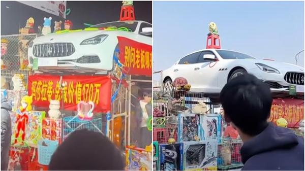 河南夜市拋圈圈攤位大獎送瑪莎拉蒂　原價值170萬