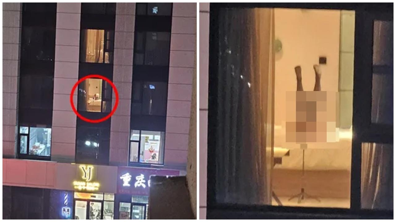 安徽女拍A片忘閂窗簾對鄰居露下體，傳為抖音網紅。(X)