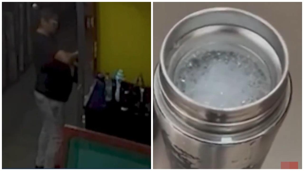 眼紅女同事升職，毒婦落毒謀殺全被拍下。(X)