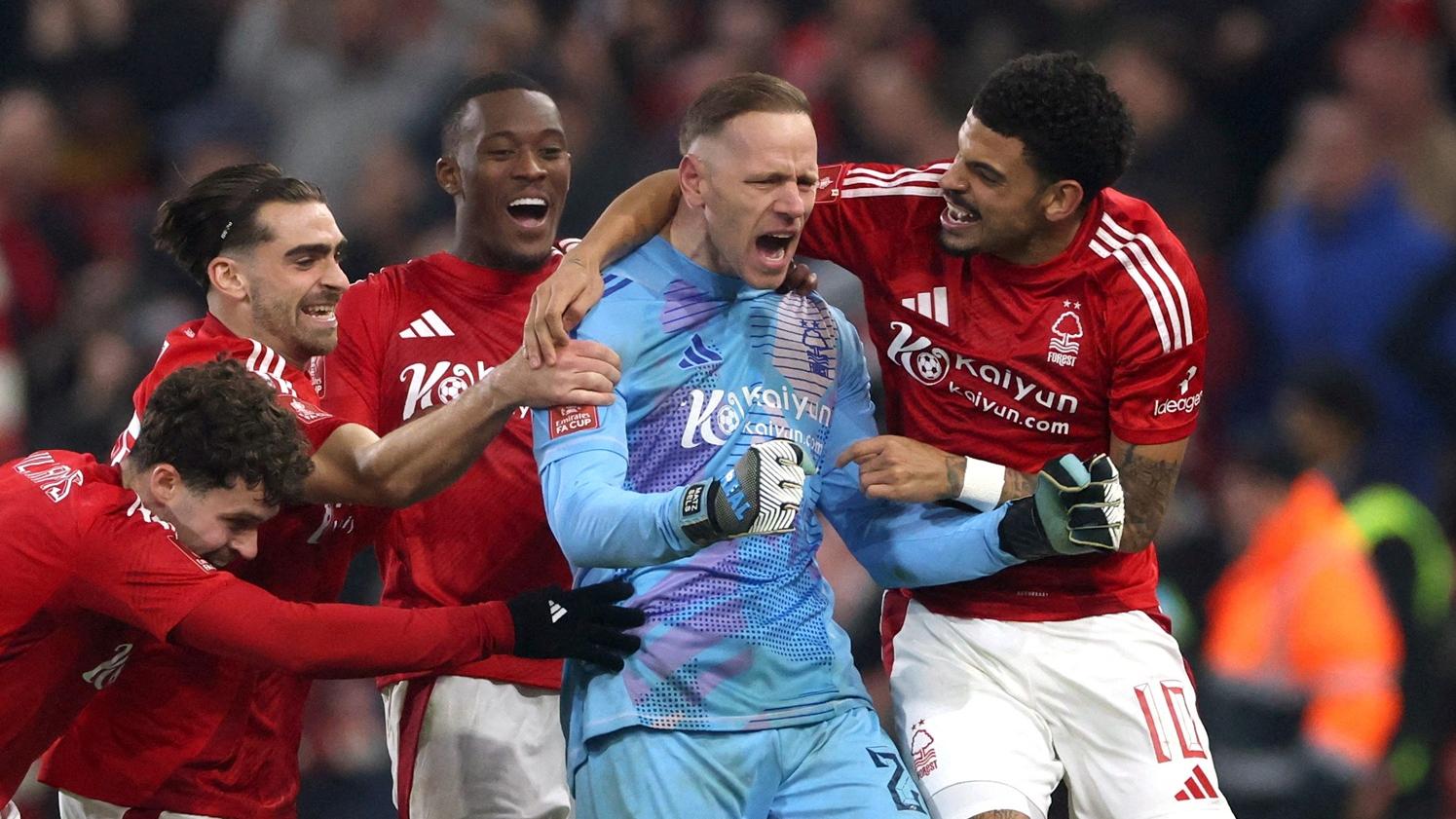 諾定咸森林足總盃晉級八強。(路透社)