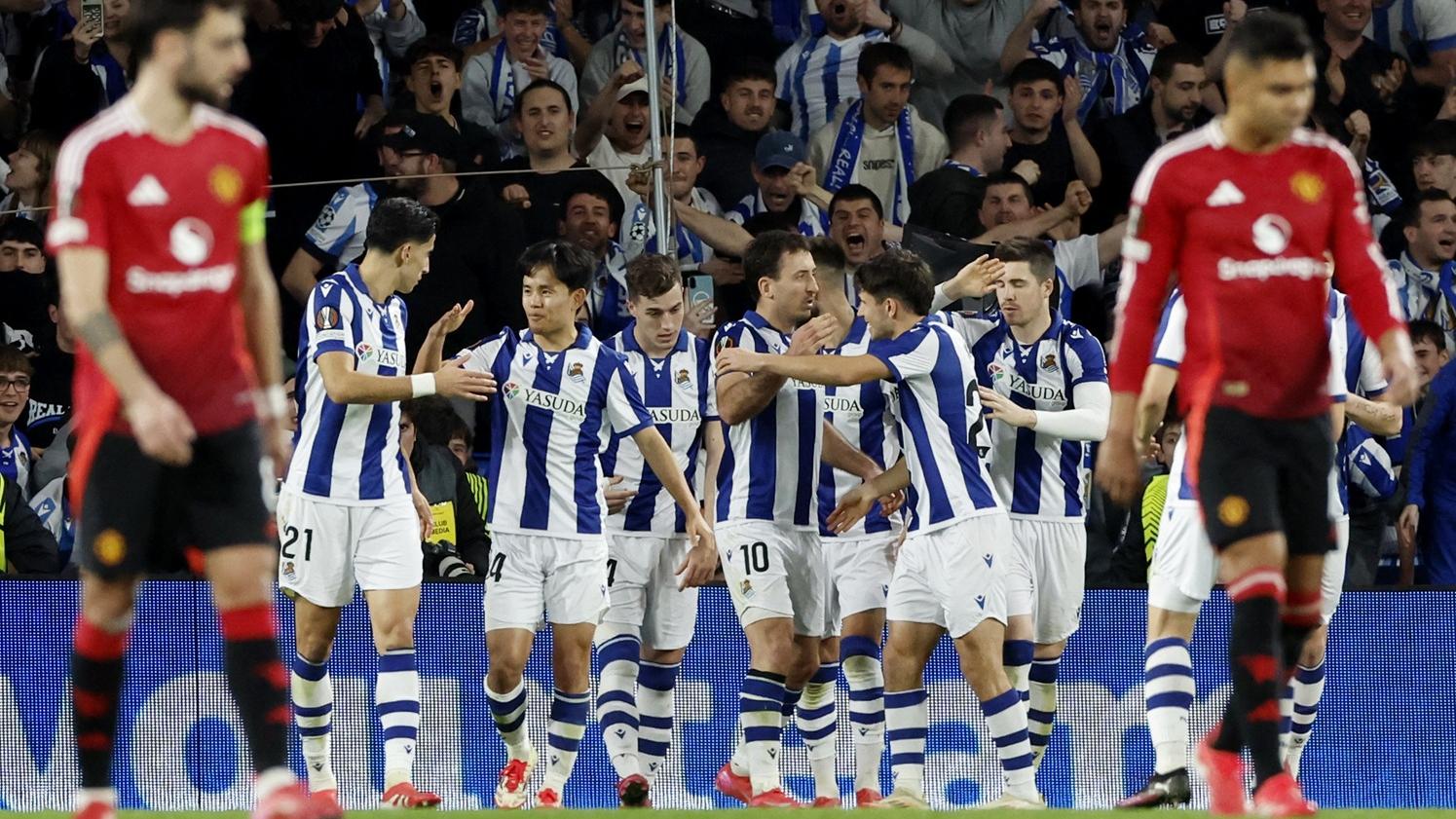 皇家蘇斯達首回合1:1迫和曼聯。(路透社)