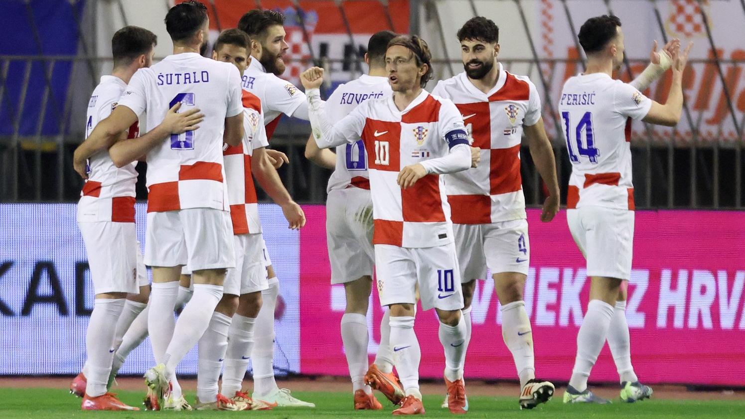 克羅地亞在歐國聯的八強首回合先贏法國2:0。(路透社)
