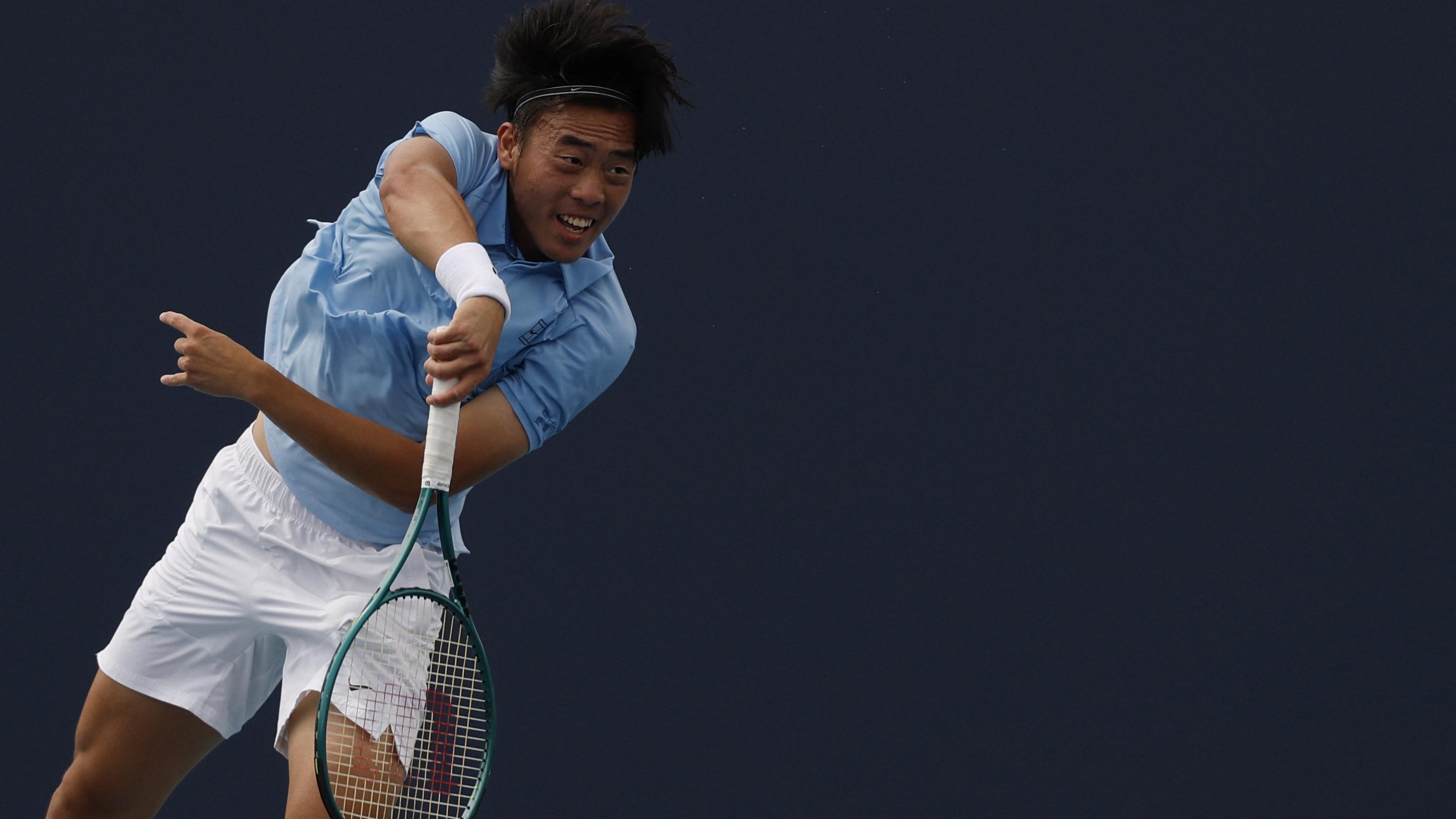 黃澤林在邁亞密公開賽第3圈出局。(路透社)