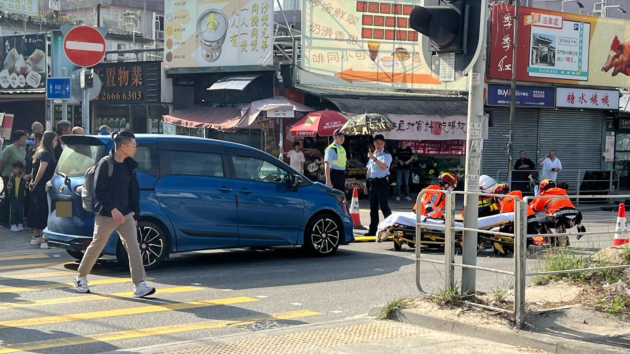 屯門藍地發生交通意外。（fb「張錦雄Kenneth Cheung」圖片）