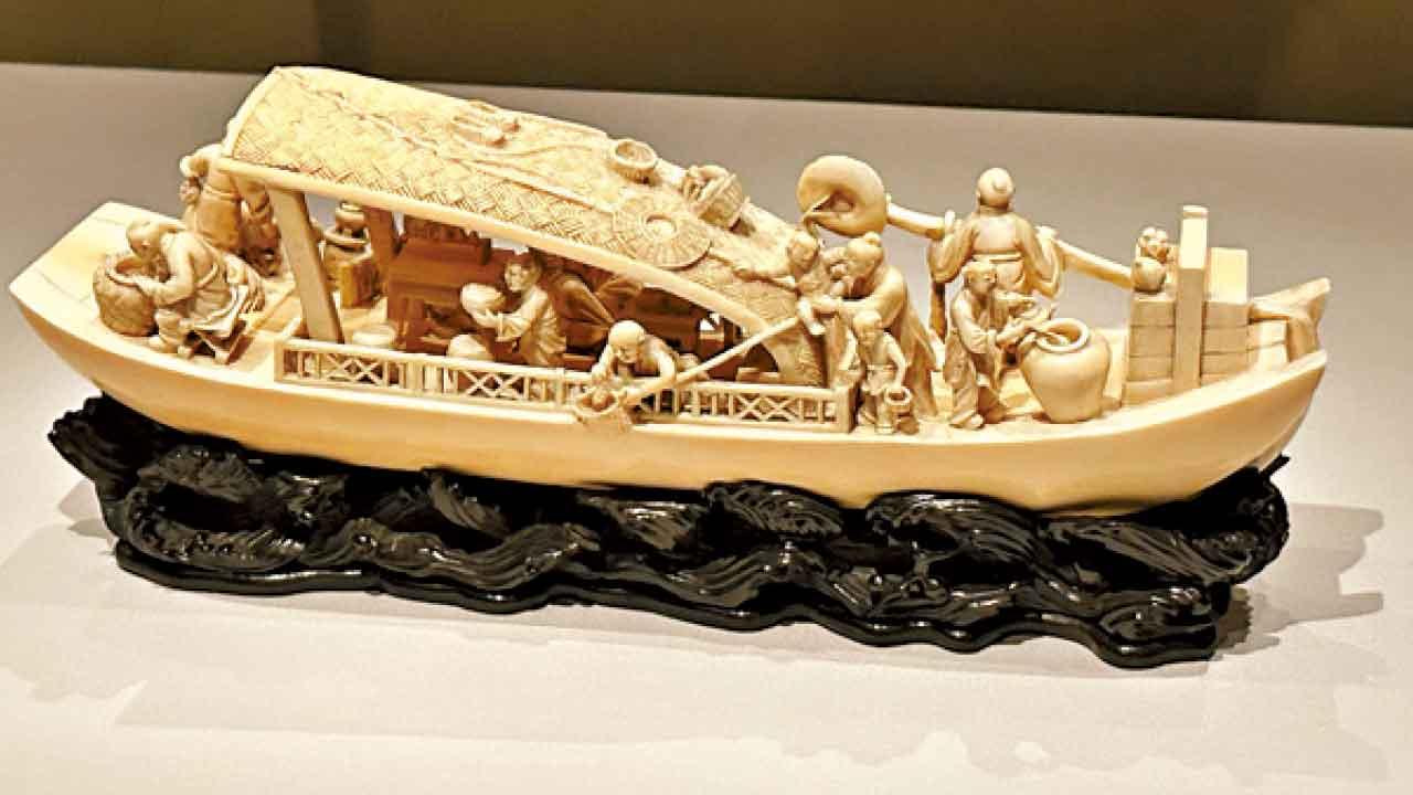 香港故宮中國飲食文化展 文物象牙船乍現香港仔艇仔粉影子