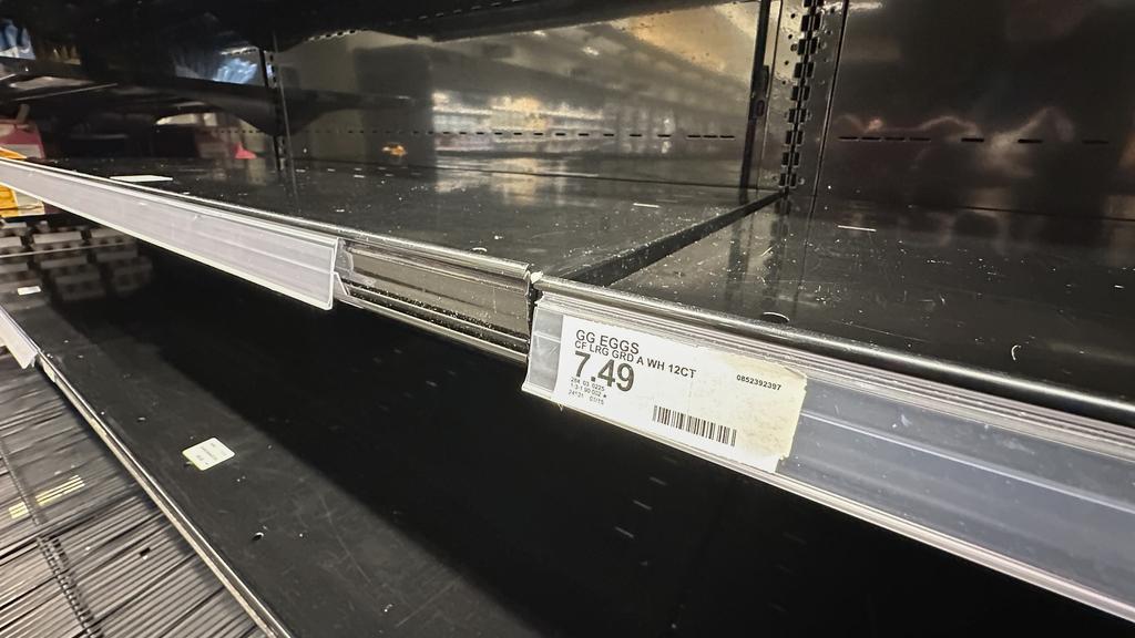 科羅拉多州一間Target超市上周四貨架上的蛋被「掃清」。(資料圖片)
