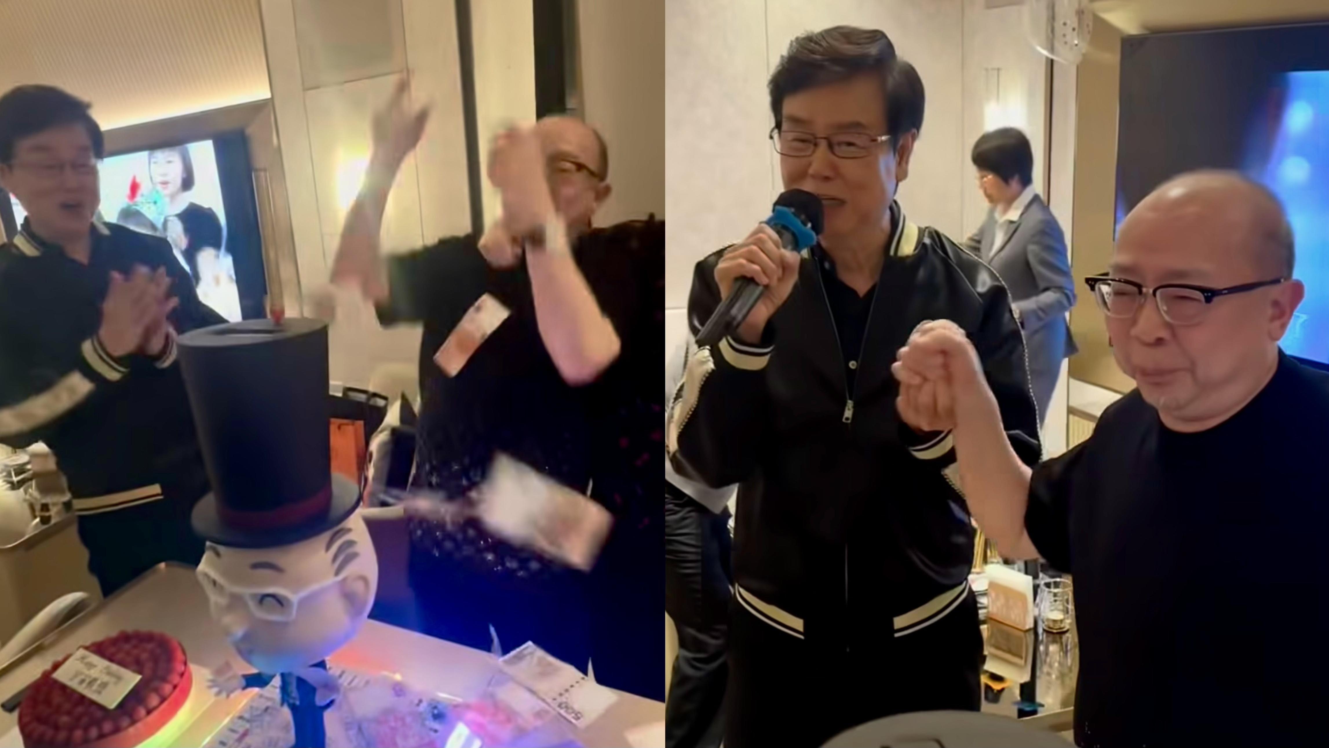 黃百鳴涉嫌內幕交易後首現身 心情大靚再唱《記憶棉》助興