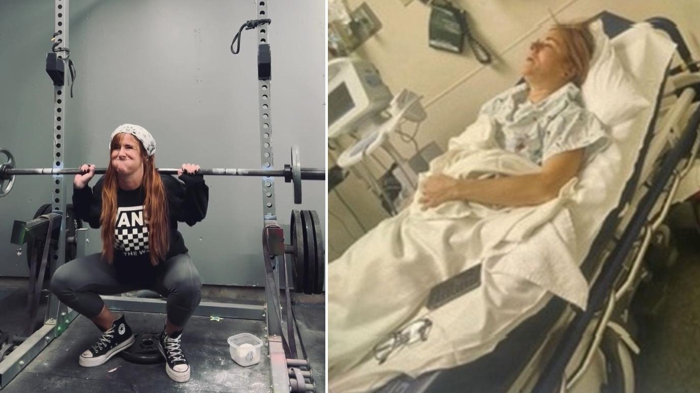 薩拉丁平日做舉重訓練，沒想到一次試舉，導致她飽受身心痛苦。(互聯網)