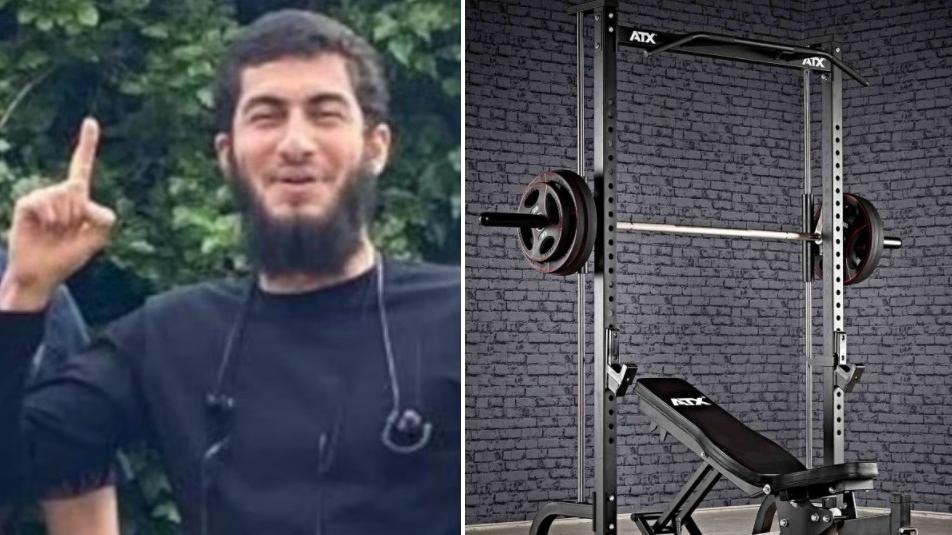 法拉杰去年10月做器械健身時意外滑倒，遭65公斤槓鈴重砸頭部身亡。(互聯網)