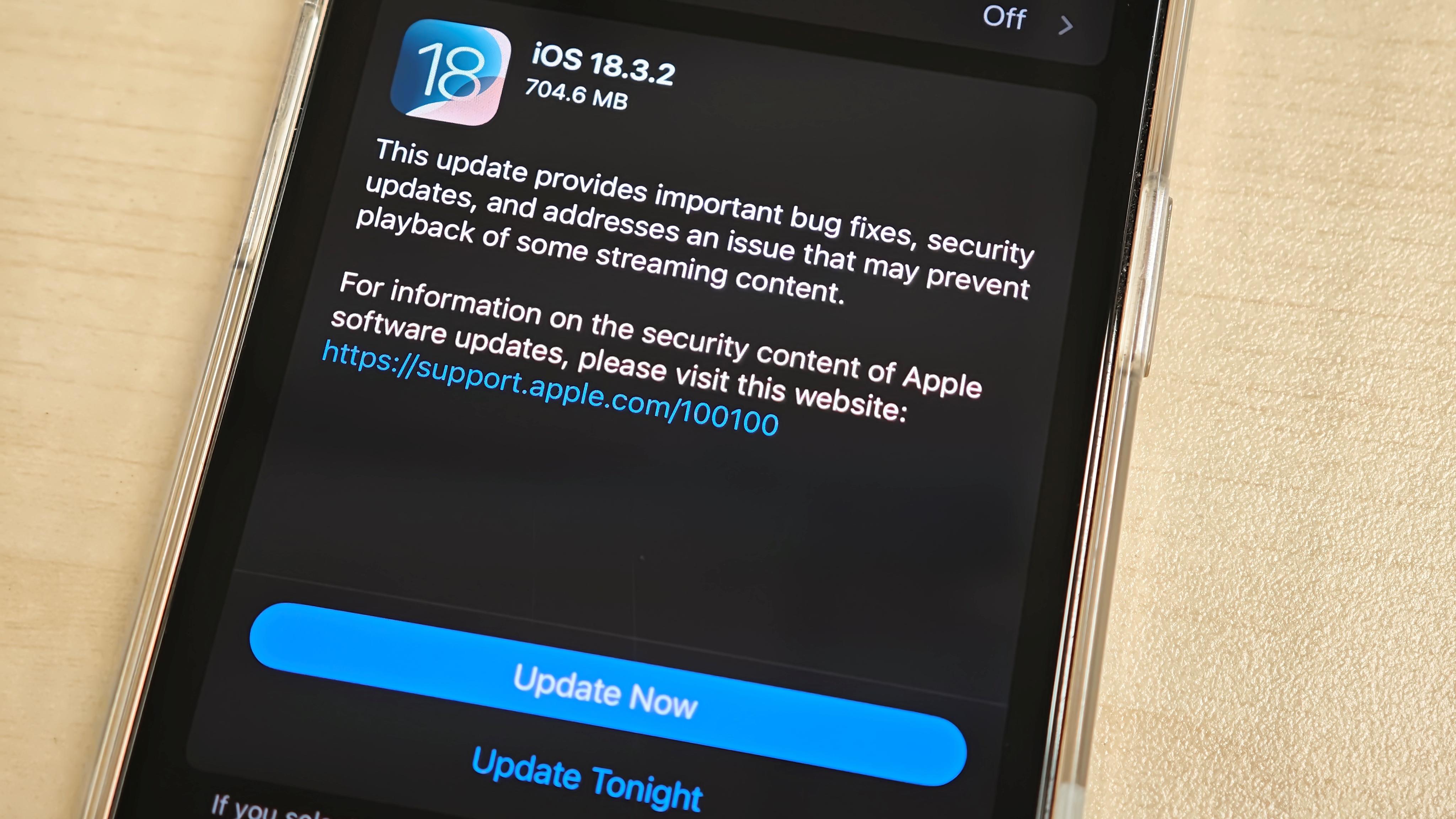 iPhone用家即安裝iOS 18.3.2安全更新　修復漏洞免被駭客攻擊