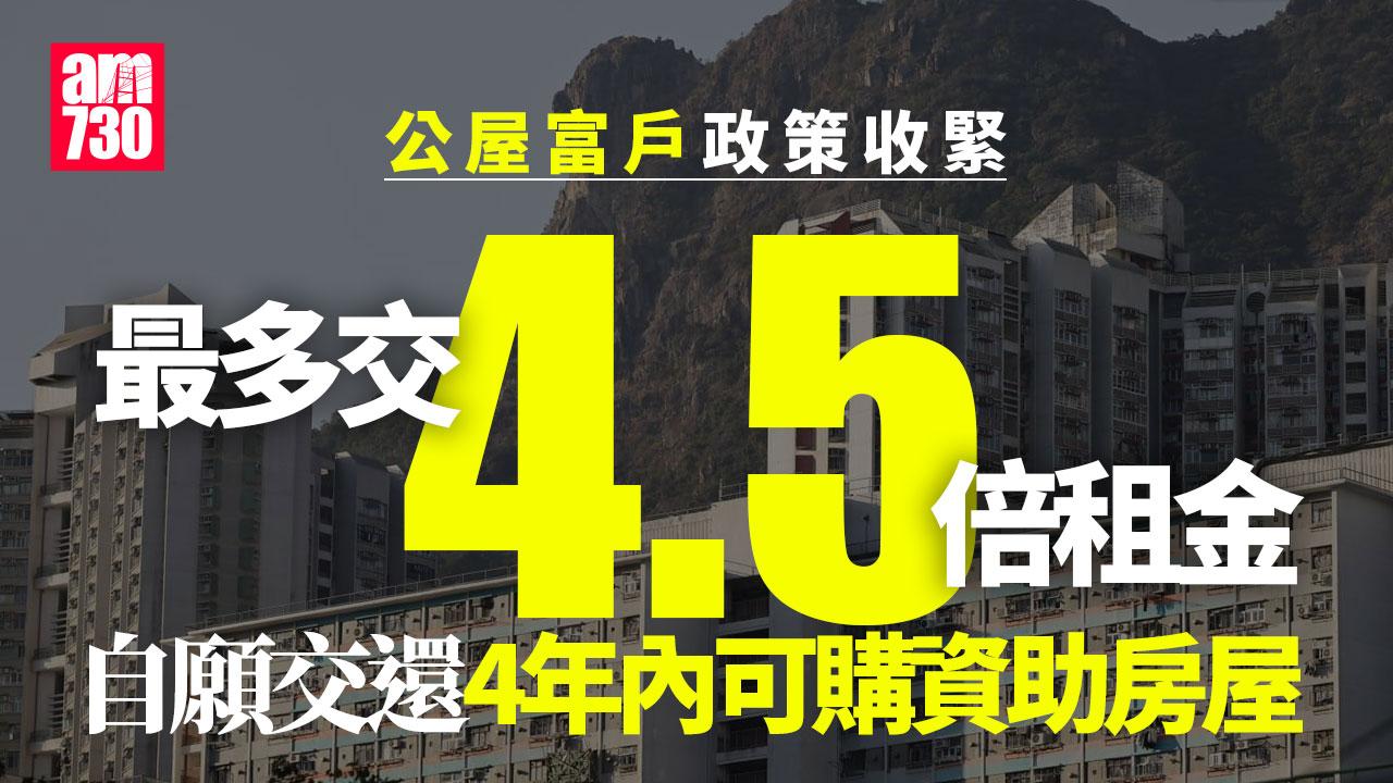 公屋富戶｜房委會通過收緊公屋富戶政策　最高交4.5倍租金