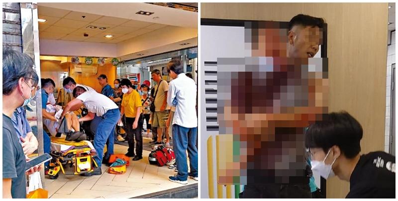 西環麥當勞前年發生斬人案，一名兼職男職員疑不滿被同事和上司批評工作表現差，被調職後仍在舊店出現，遭經理責罵後，到鄰近肉檔取切肉刀回店斬男經理的頭頸，令對方頭骨凹陷性骨折，一名休班消防員食客奪刀阻止。(資料圖片)