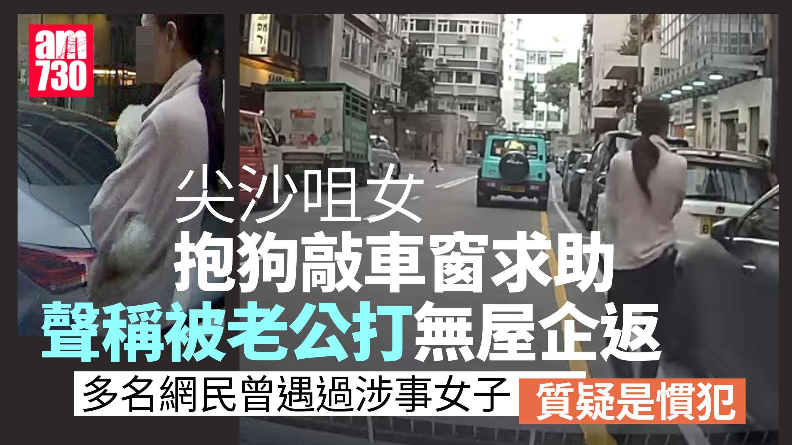 尖沙咀女稱被老公打無屋企返　抱狗敲車窗求助 網友「真係凄凄慘慘戚戚，定磨滅同情心嘅騙子?」