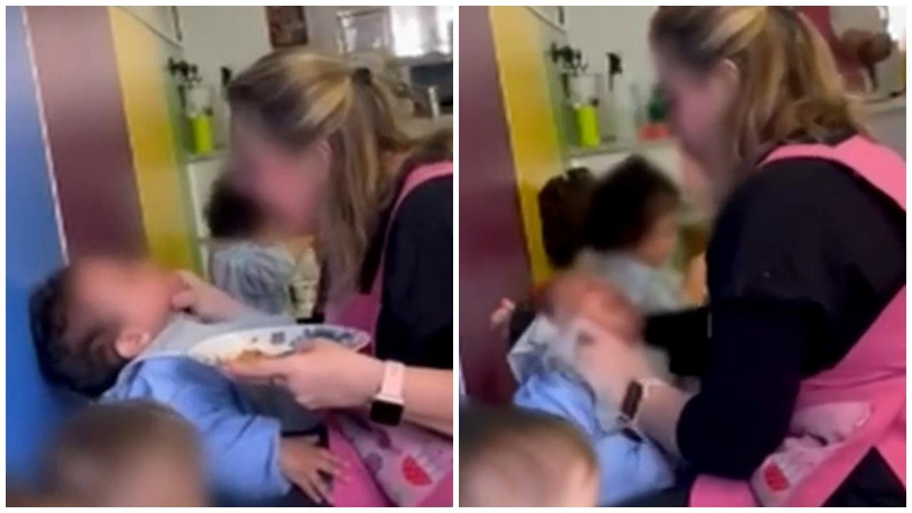 托兒所爆虐兒事件，抓頭髮撼牆硬塞食物令人心寒。(X)