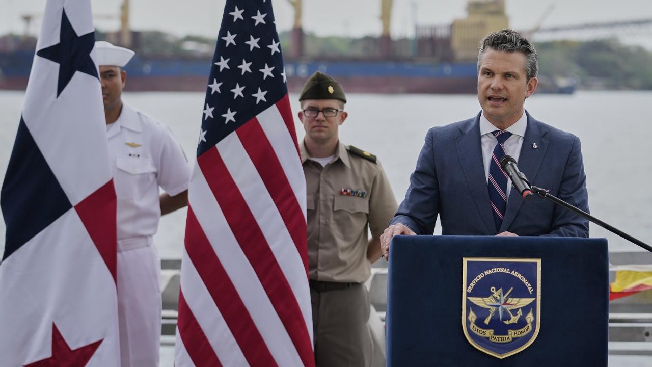 海格塞斯：會從中國影響下奪回巴拿馬運河，中國使館批暴露霸權嘴臉。(AP)