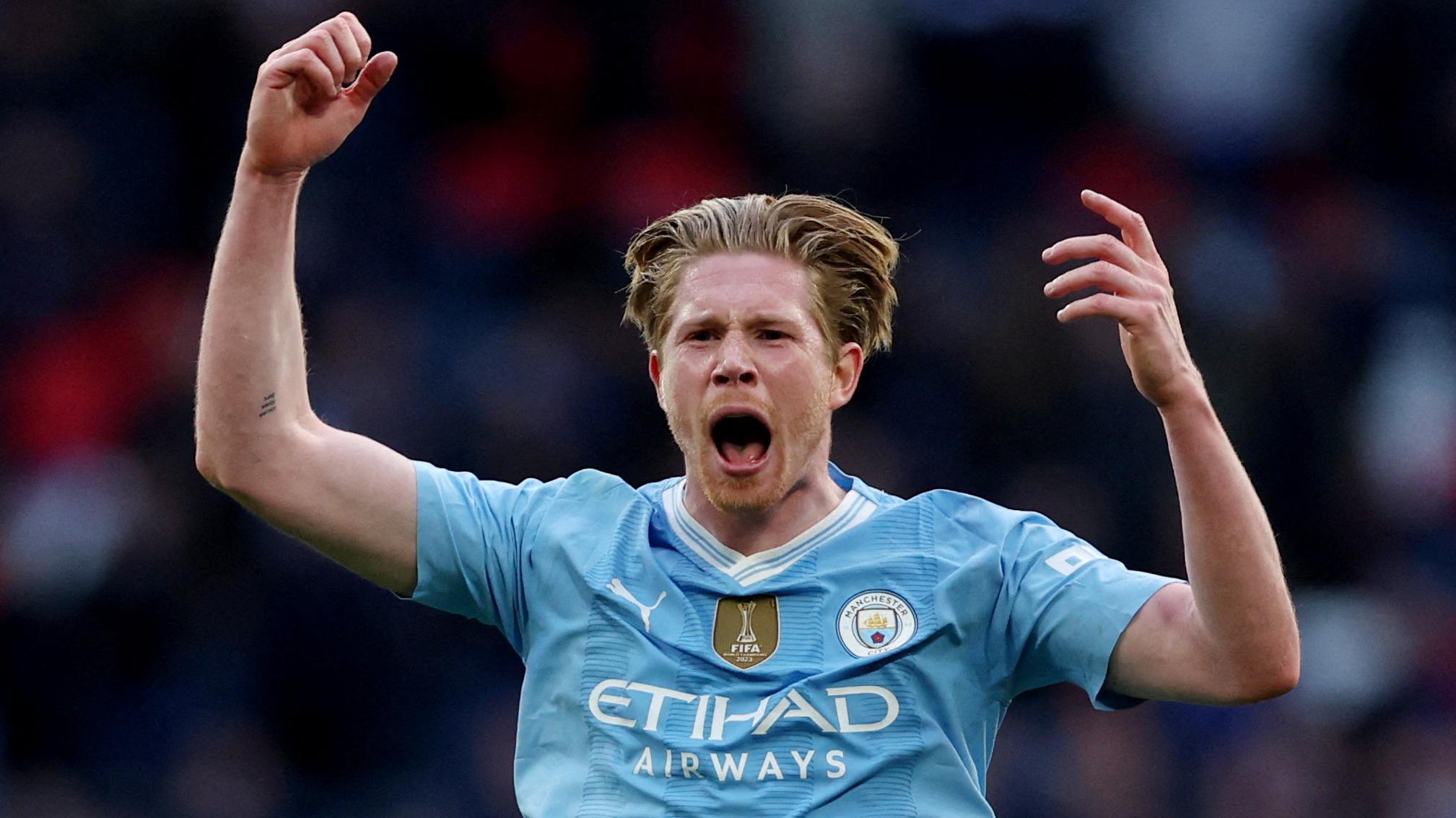 迪布尼季尾將離開曼城。(路透社)