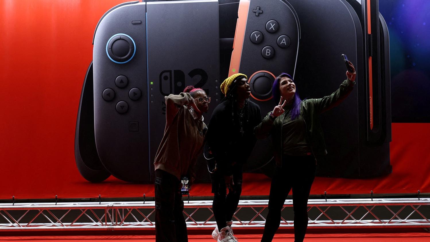 任天堂Switch 2在倫敦的體驗會。(路透社)