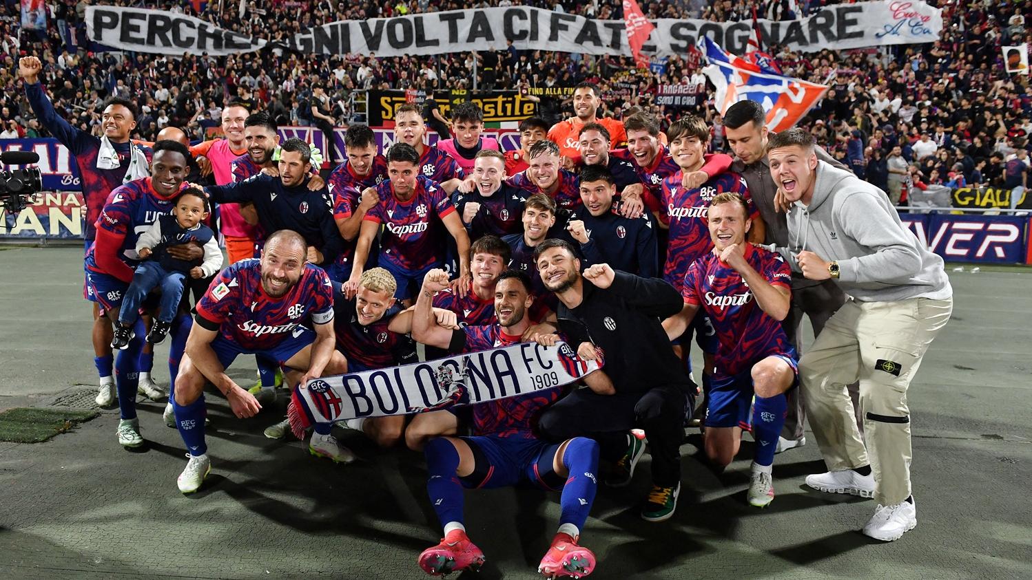 博洛尼亞擊敗安玻里後，51年首次打入意大利盃決賽。(路透社)