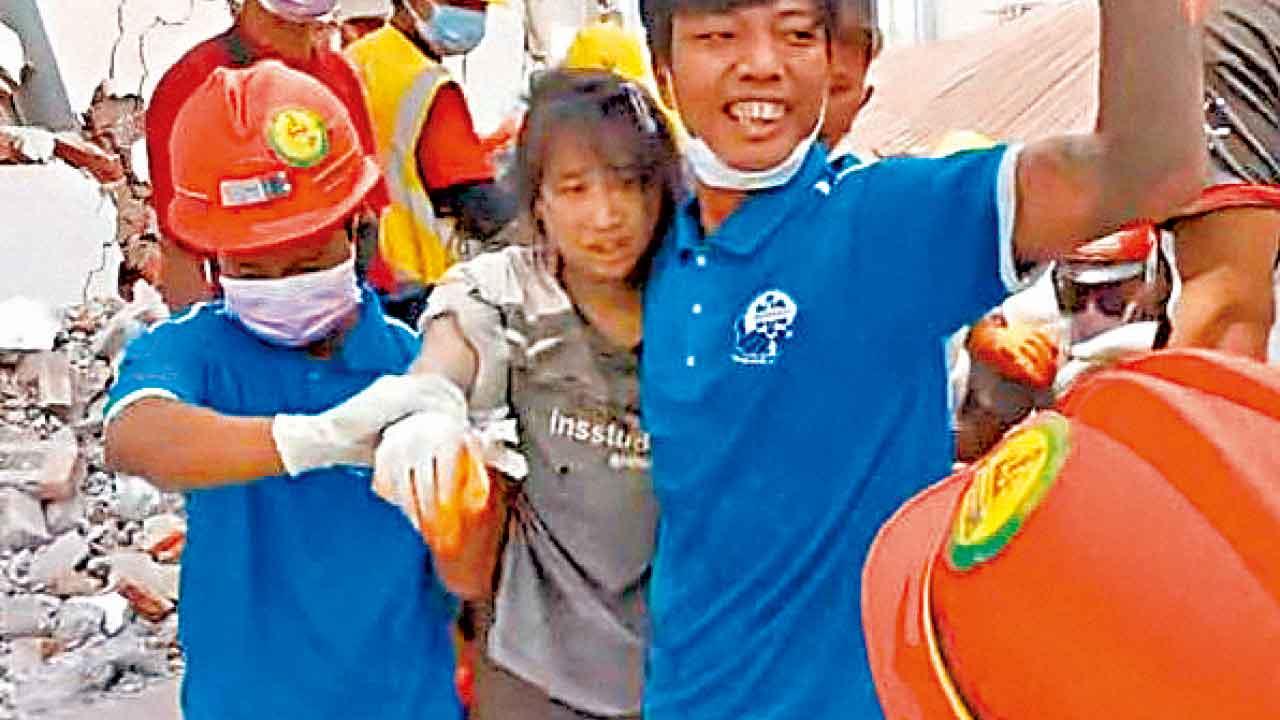 緬甸大地震3中國人遇難 活埋72小時19歲少女獲救