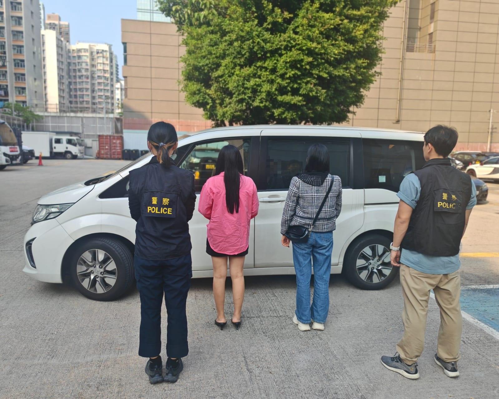 警大埔搗無牌按摩院拘兩內地女。(警方圖片)