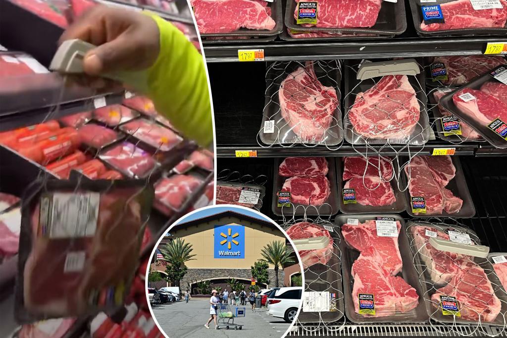 Walmart為防盜出狠招！ 　牛肉綁金屬網加鎖惹網民譏笑(X:nypost)