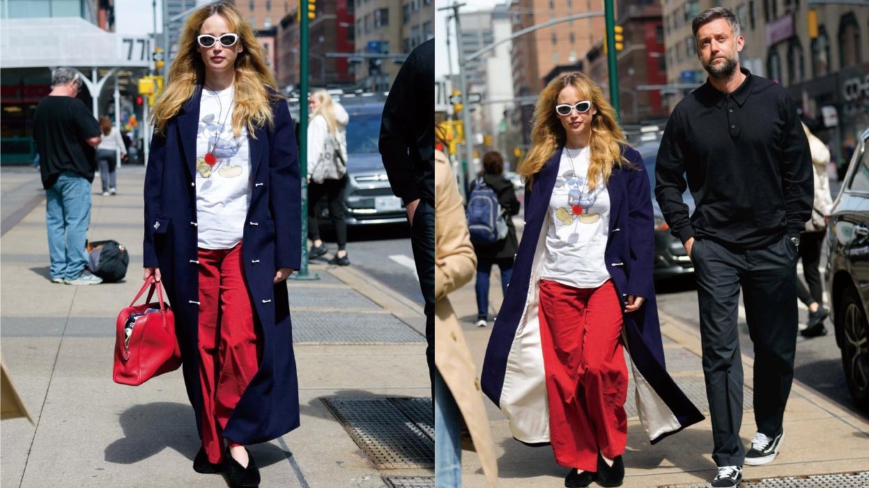 金像影后珍妮花羅倫絲 被發現已「卸貨」紐約街頭露面