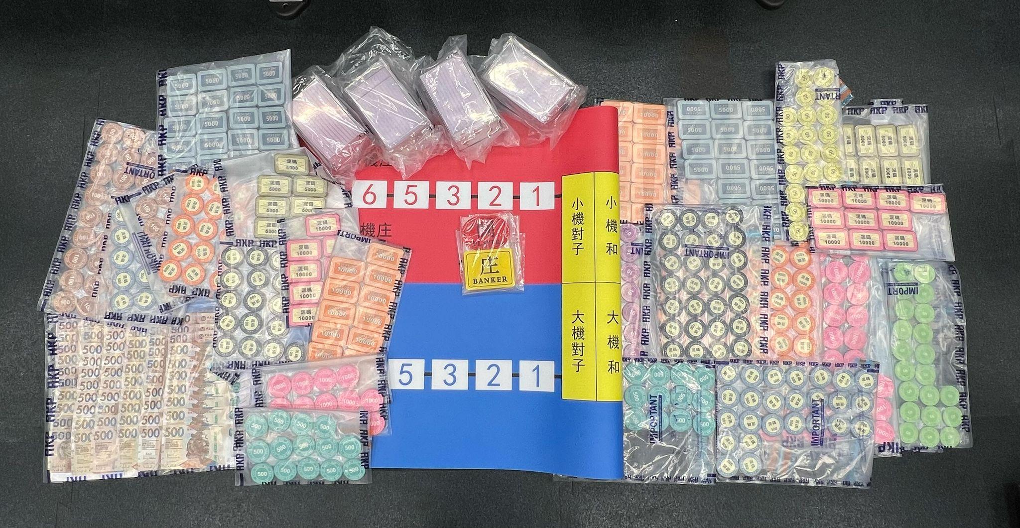 行動中檢獲的證物。(警方圖片)