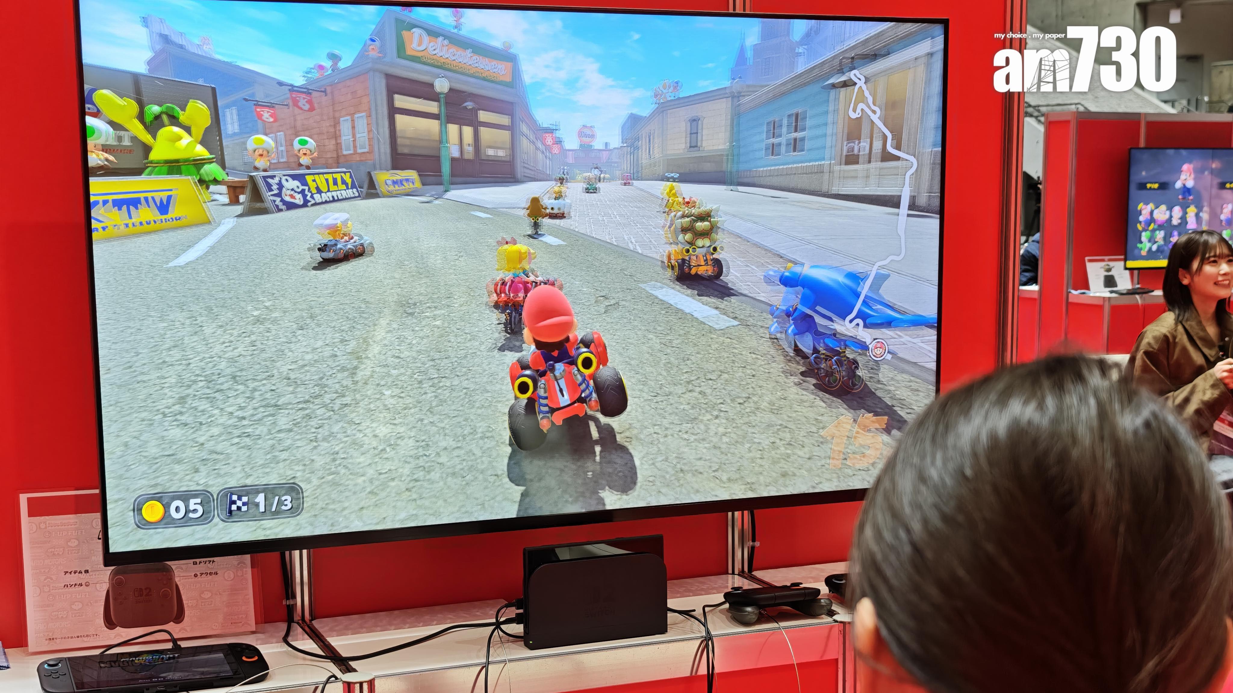  Switch 2《瑪利歐賽車世界》畫面流暢，即使多人同框都不會窒機。