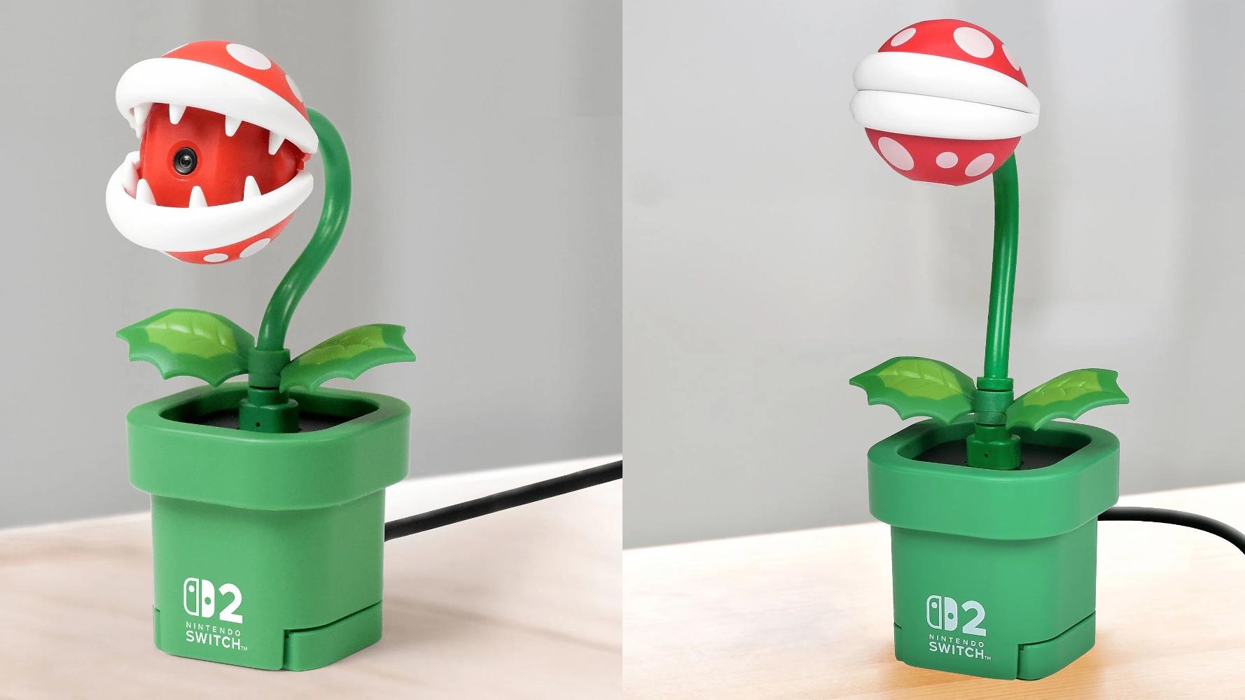 Switch 2食人花造型相機　HORI官方授權造型可愛