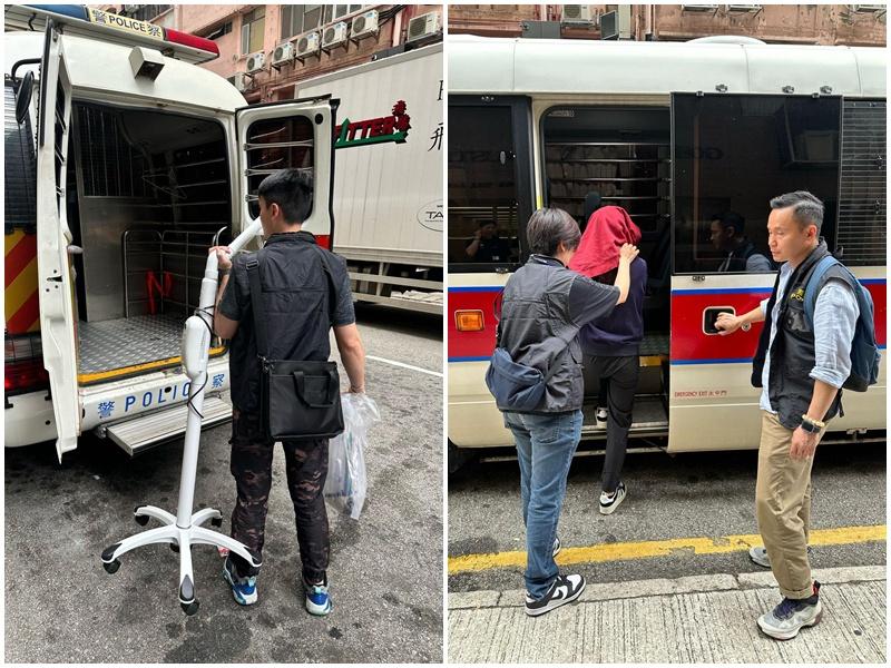 警葵涌放蛇拘24歲無牌牙醫，涉非法提供牙齒美白服務。(警方圖片)