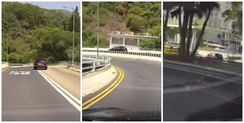 鴨脷洲大橋險發生車輛逆綫交通意外(「車cam L（香港群組）fb)