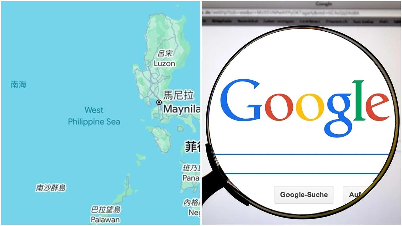 Google地圖更改「南海」為「西菲律賓海」。