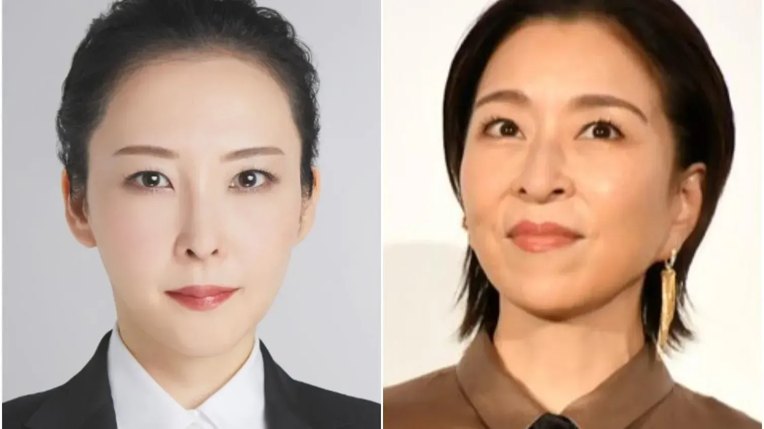 增田美希子（左）氣場神似寶塚出身的女星真矢美紀（右）。（圖／翻攝NNN、X）