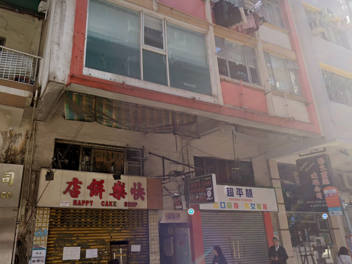 灣仔裝修中唐樓遇竊，被偷走熱水爐及廁所門等。(Google街景截圖)