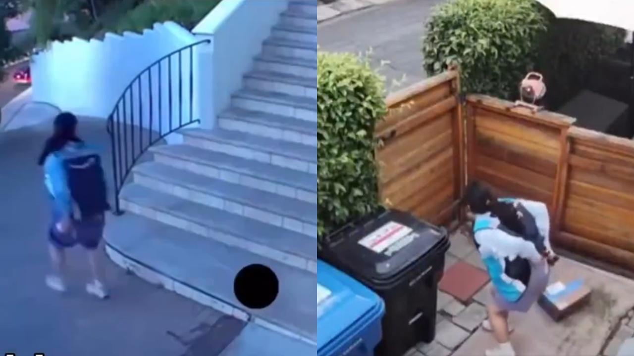 亞馬遜送貨員客戶前院便溺，半小時兩次令網民震驚。(X)