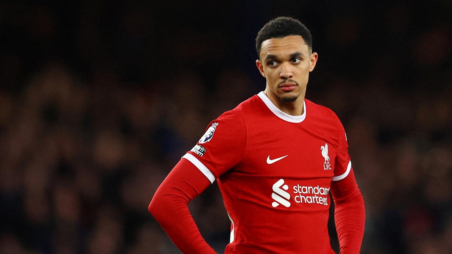 利物浦的阿歷山大阿諾特。(路透社)