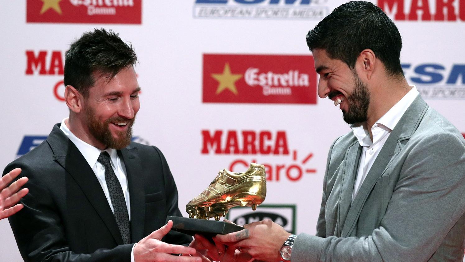 美斯與蘇亞雷斯一對朋友合作創立球會。(路透社)