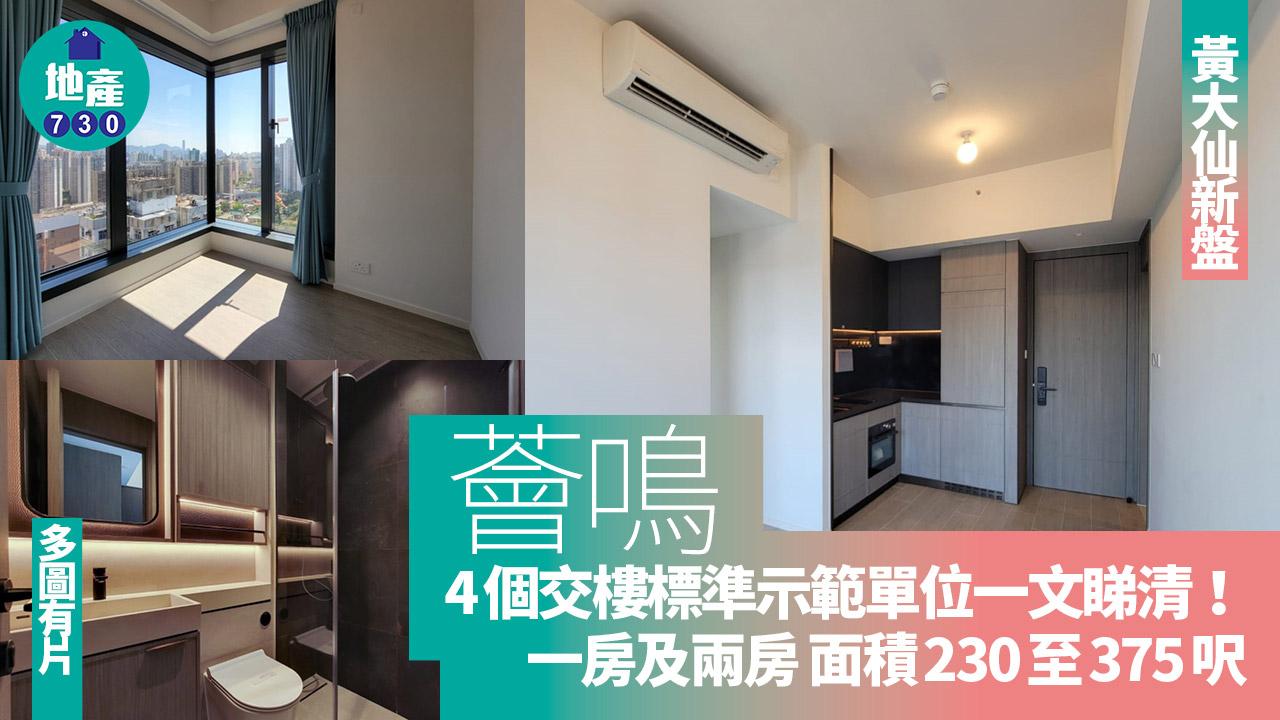 薈鳴示範單位｜一文睇清4個交樓標準一房及兩房 面積230至375呎(多圖有片)｜黃大仙新盤