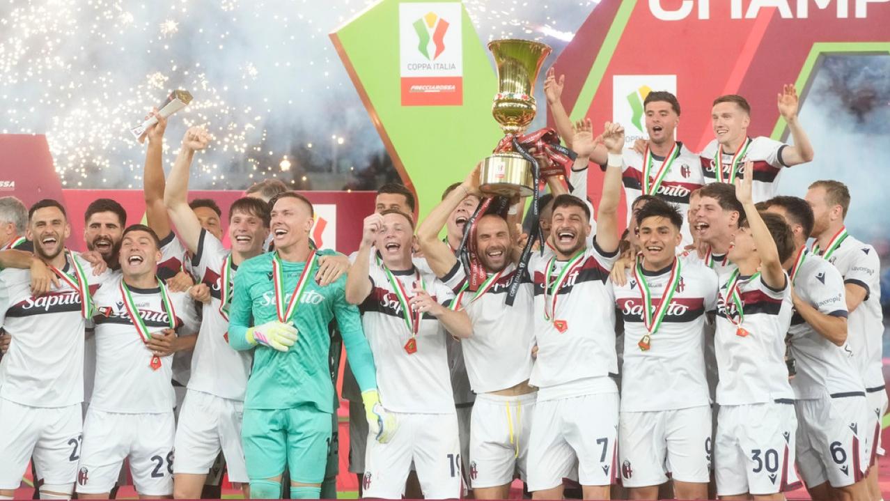 意大利盃｜博洛尼亞擊敗AC米蘭　半世紀首捧盃來季踢歐霸（有片）