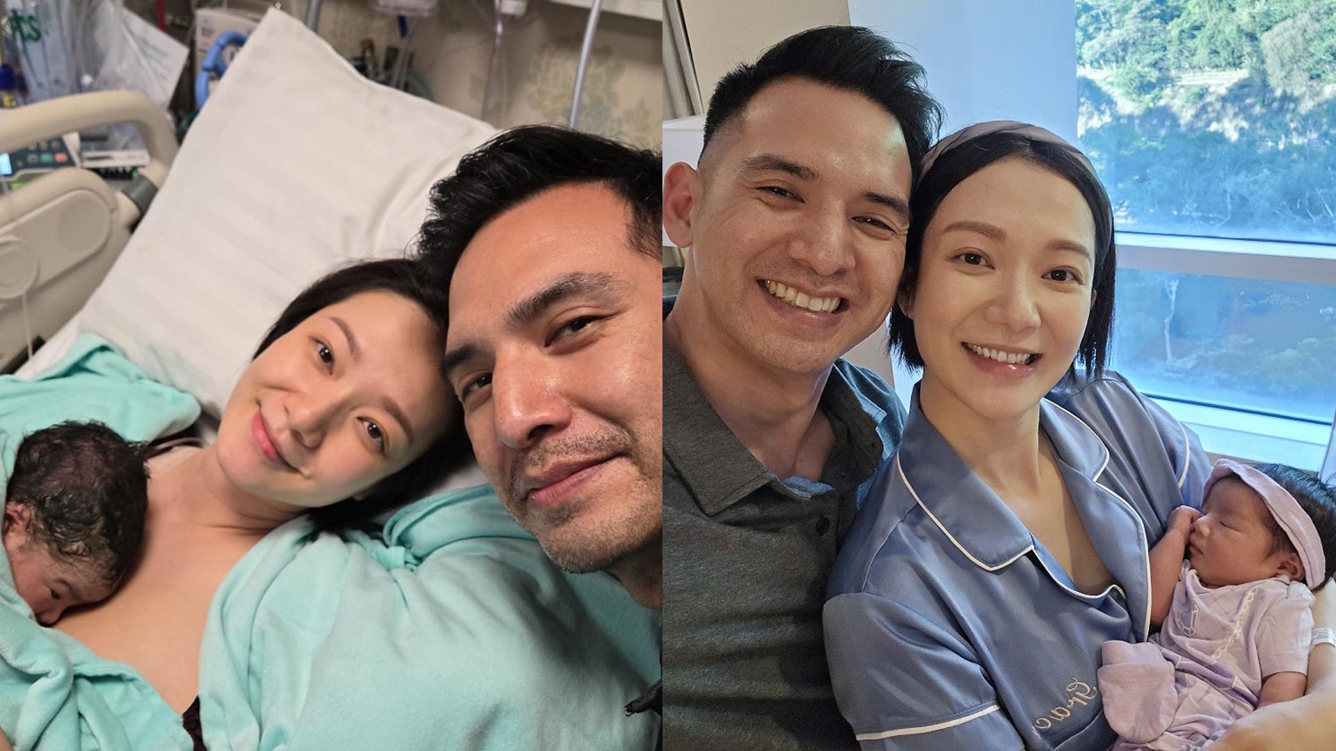 王君馨痛足10幾個鐘順利誕下B女 一家三口都係5月生日