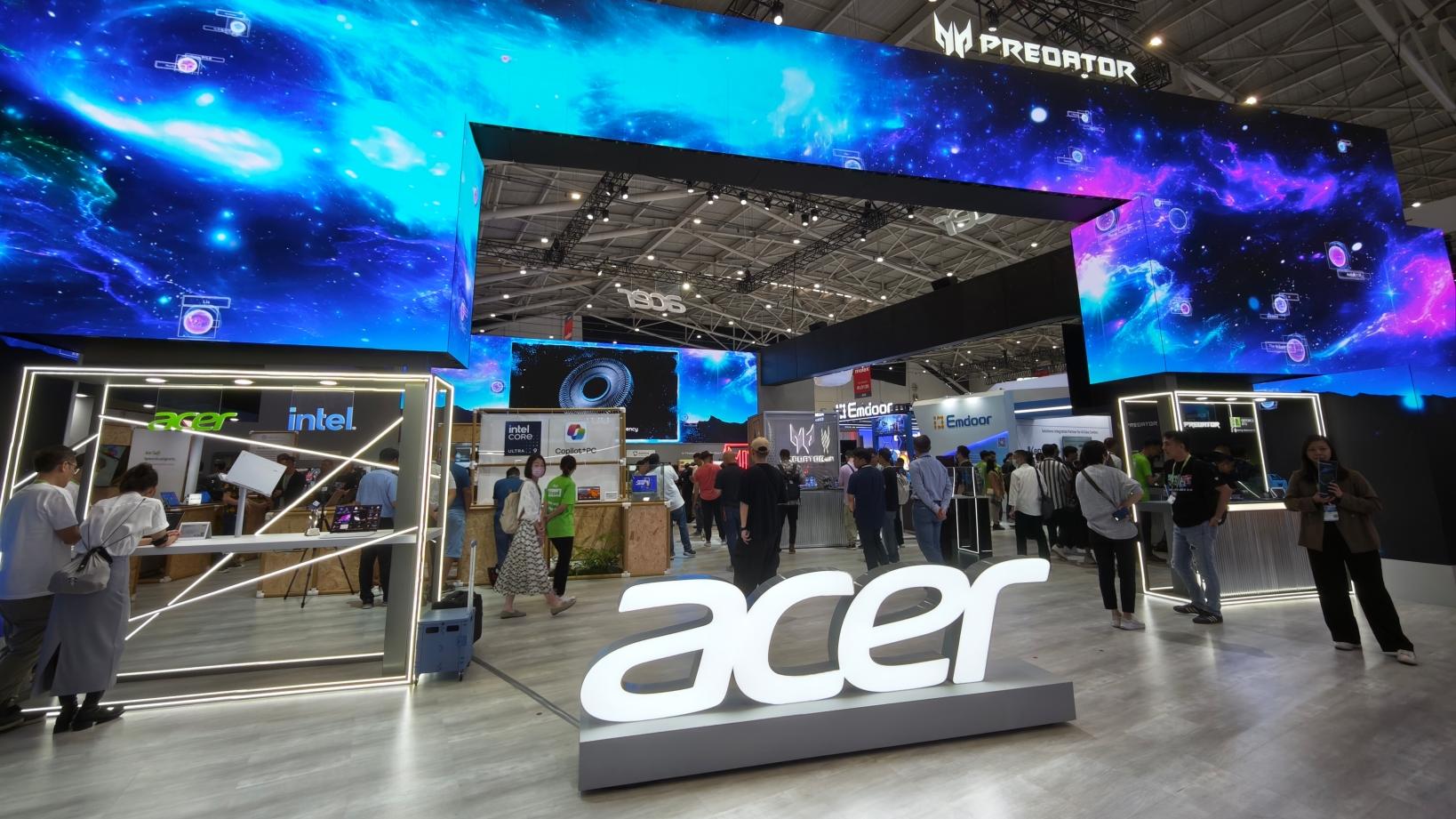 COMPUTEX 2025｜Acer多款AI筆電、電競新品　首推智能戒指AI翻譯耳機