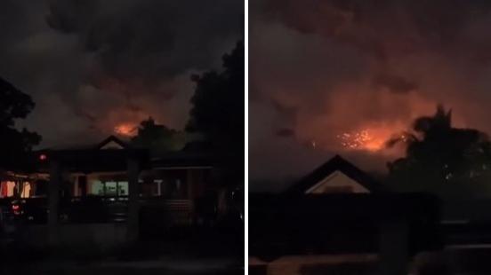 菲律賓中部坎拉翁火山周二凌晨爆發，持續約5分鐘。(互聯網)