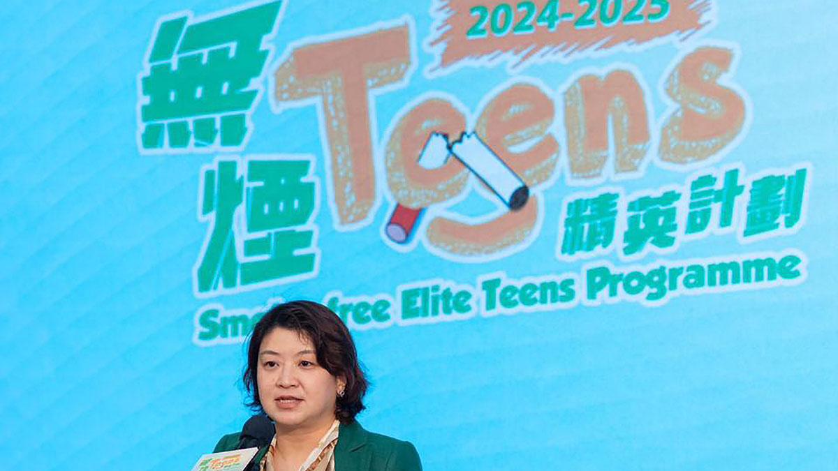 李夏茵稱，控煙十招重點之一就是減低吸煙的誘惑。(醫務衞生局FB)