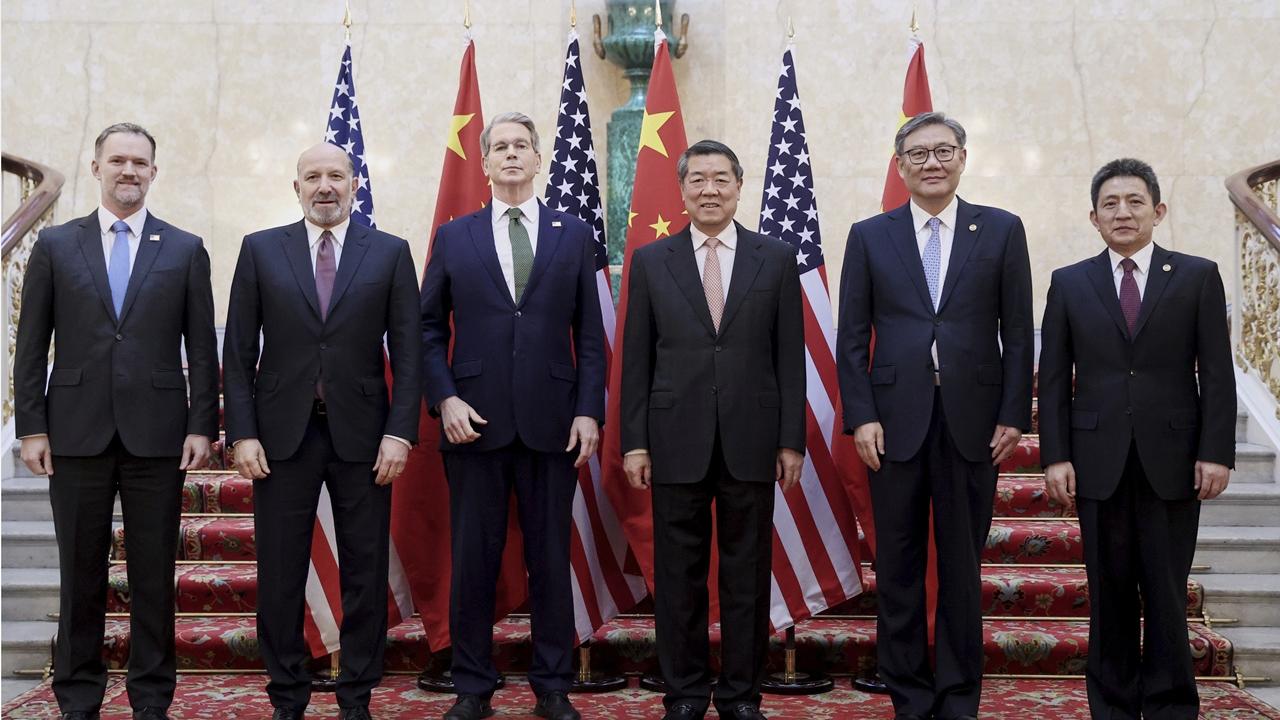 美方形容中美經貿磋商機制首次會議富有成果，今日繼續。(AP)