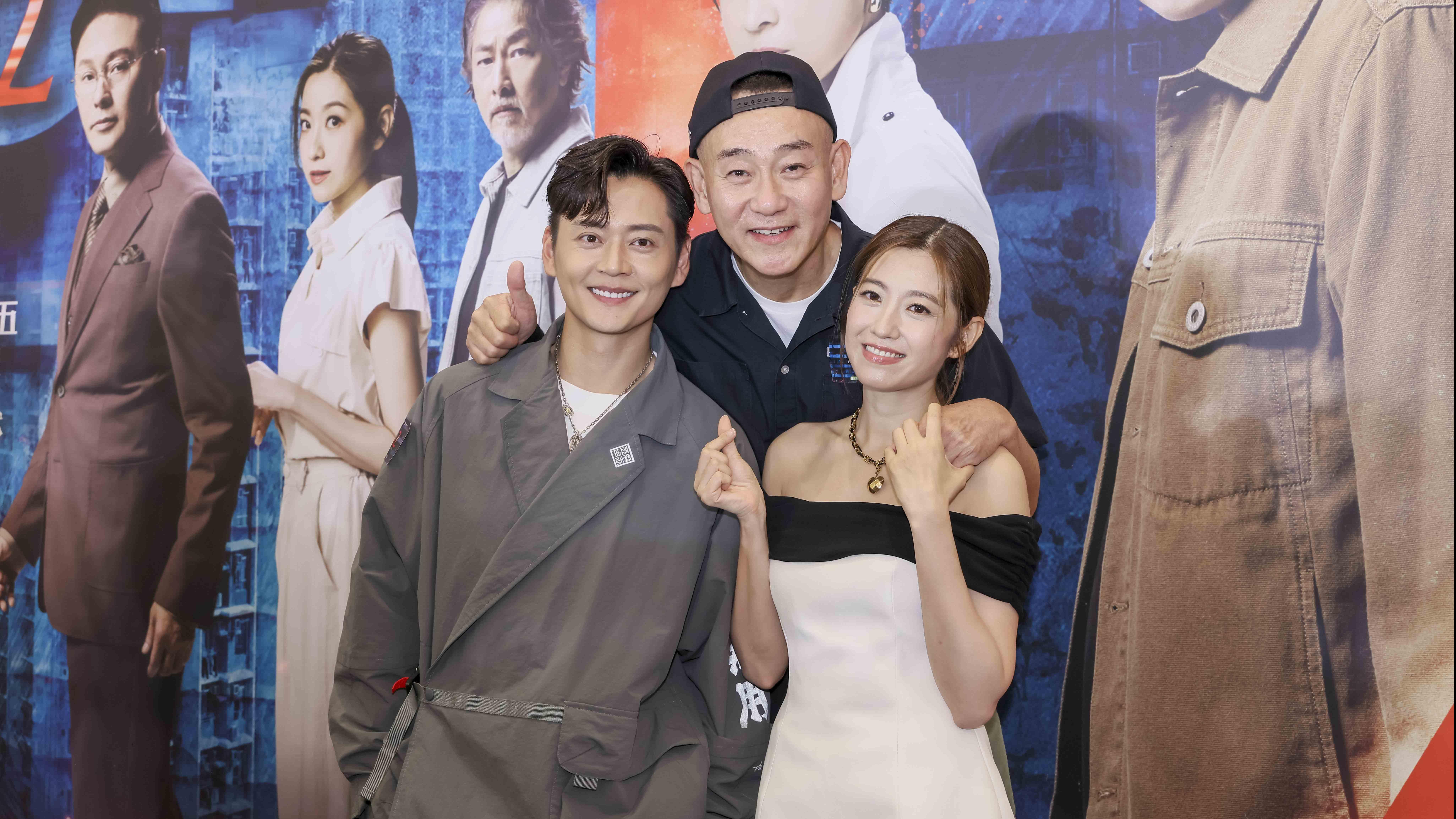 林保怡 張振朗現身東港城 為熱播劇《刑偵12》造勢 大玩「神同步」遊戲